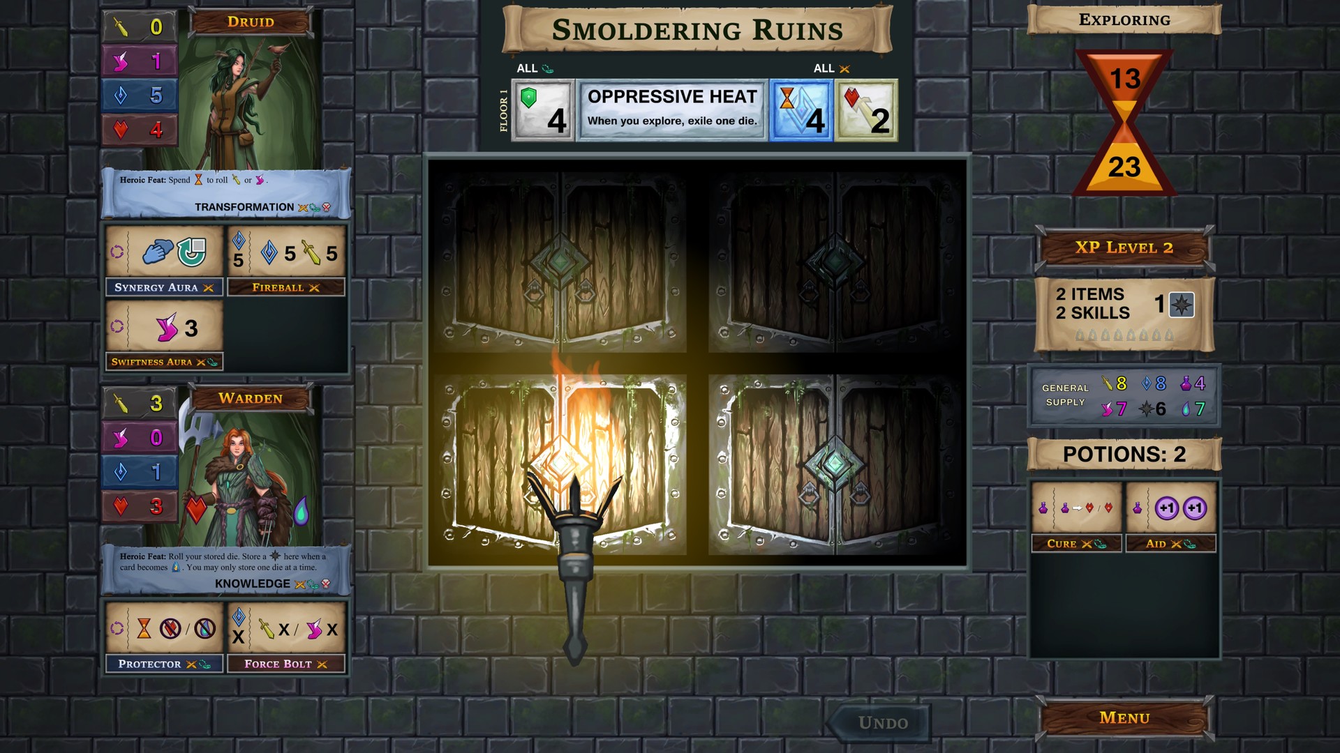 Mazomorra: Foresta Cupa (One Deck Dungeon: Forest Of Shadows) - Gioco Da Tavolo In Spagnolo, Modalità Solitario O Cooperativo Per Due Giocatori