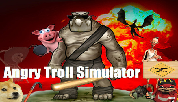 Angry Troll Simulator Steam capsule image