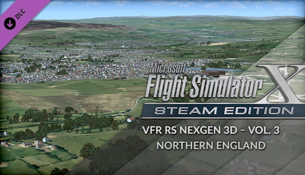 FSX Steam Edition: VFR Real Scenery NexGen 3D - Vol. 3: Northern England Add-On Steam capsule image