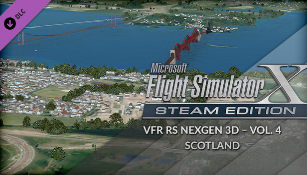 FSX Steam Edition: VFR Real Scenery NexGen 3D - Vol. 4: Scotland Add-On Steam capsule image