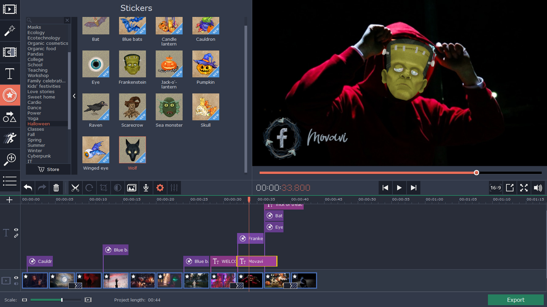 Movavi Video Editor 15 Plus Effects- Halloween Pack on Steam