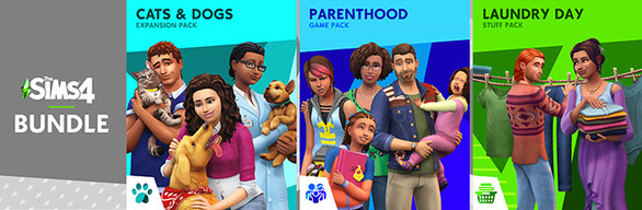The Sims™ 4 Bundle - Cats & Dogs + Parenthood + Laundry Day