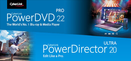 CyberLink PowerDVD 22 Pro + PowerDirector 20 Ultra banner image