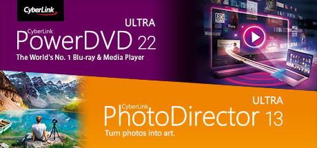 CyberLink PowerDVD 22 Ultra + PhotoDirector 13 Ultra banner image