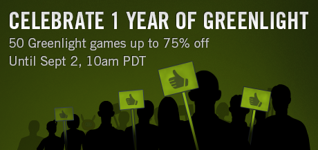 Greenlight One Year Anniversary Steam Sale Banner (2013)