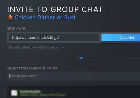 Steam chat