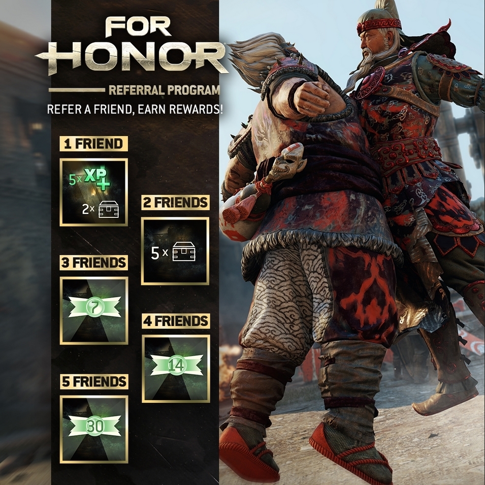 FOR HONOR™ - For Honor's Referral Program starts July 22nd until October  21st 2021! - Tin tức Steam