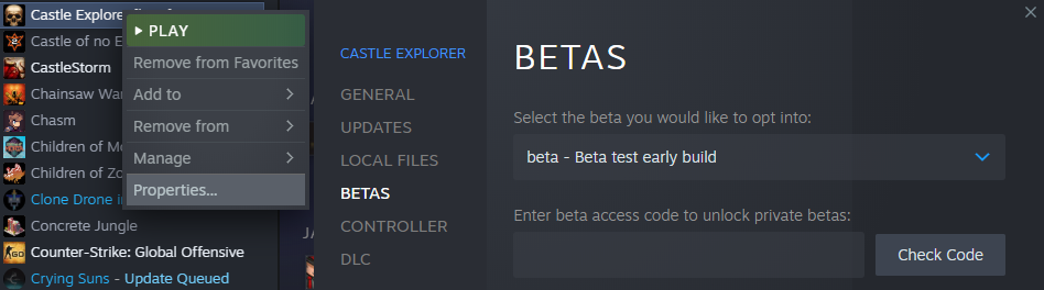 cs go beta access code