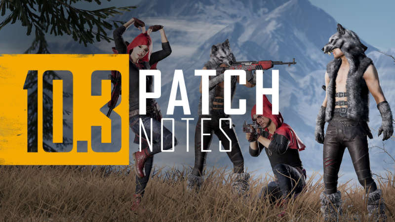 Pubg Battlegrounds Update 10 3 Patch Notes Steam News