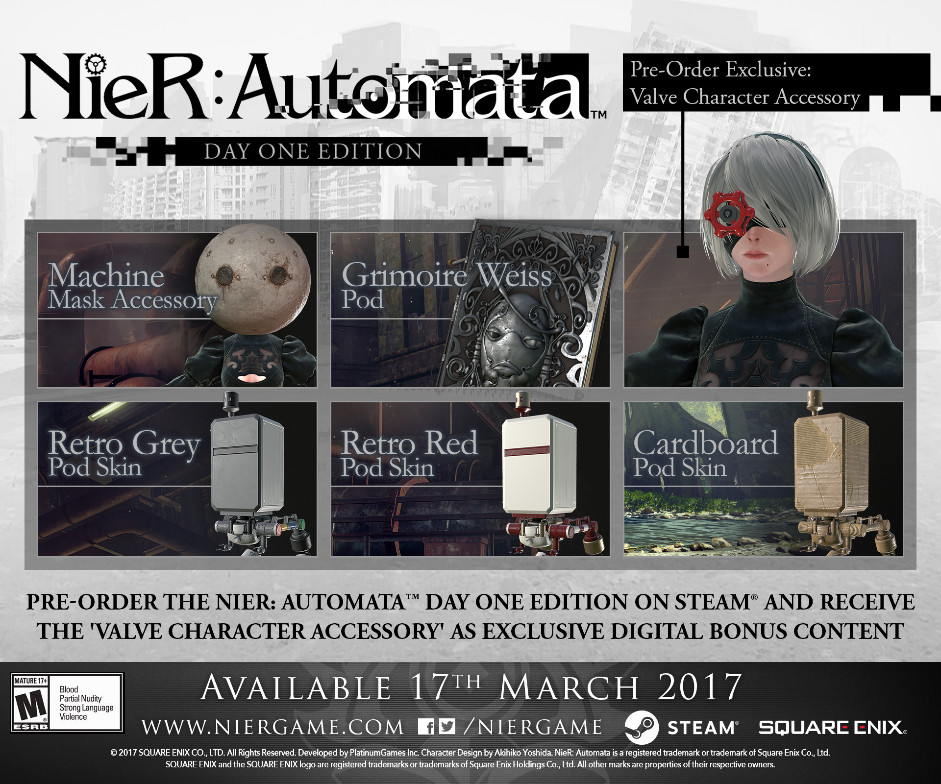 Steam :: NieR:Automata™ :: NieR:Automata is coming to Steam on 17th March  2017!