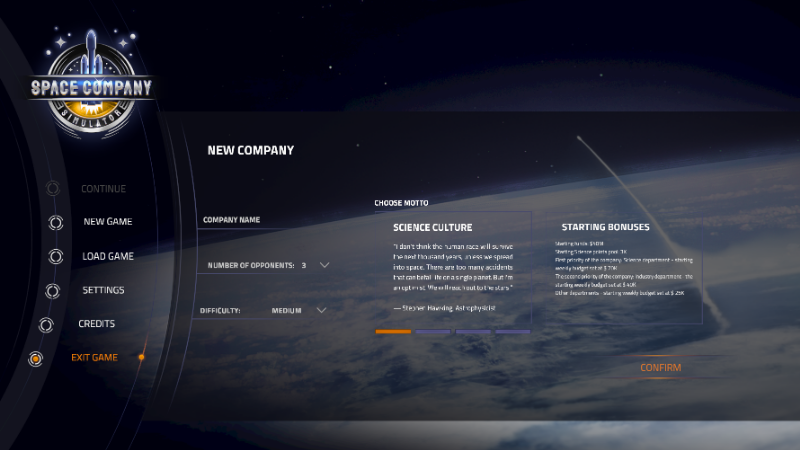 Accessed space. Спейс Компани симулятор. Company Simulator на ПК. New Space Company. Cosmos Company.