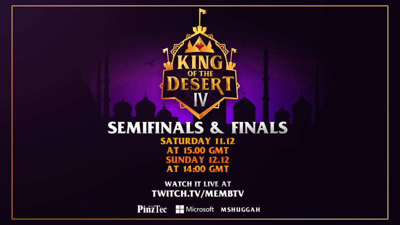Age of Empires II: Definitive Edition - King of the Desert 4 Finals Live  December 11th and 12th - Steam 新聞