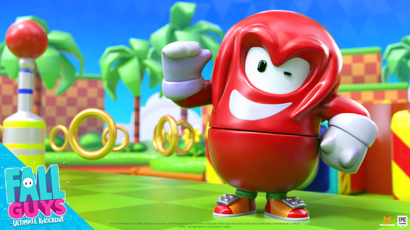 Fall Guys: Ultimate Knockout - Exclusive Knuckles costume zooms into ...