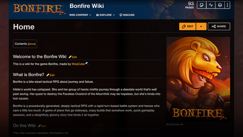 Bonfire Bonfire Wiki Is Ready Steamニュース