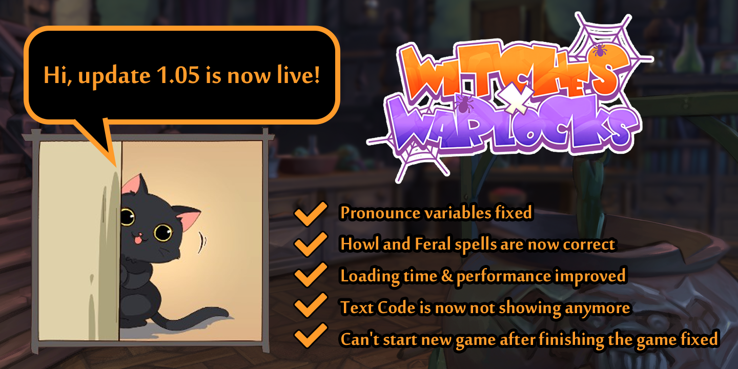 Witches X Warlocks Version 1 05 Minor Bug Fixes Amp Performance Improvement Steam News
