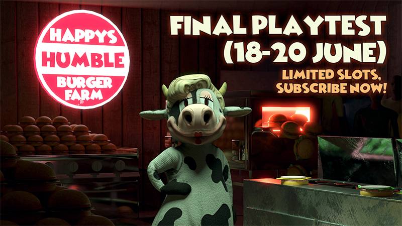 Happy's Humble Burger Farm Alpha – FINAL Playtest Weekend has Started! –  Steam-nyheder