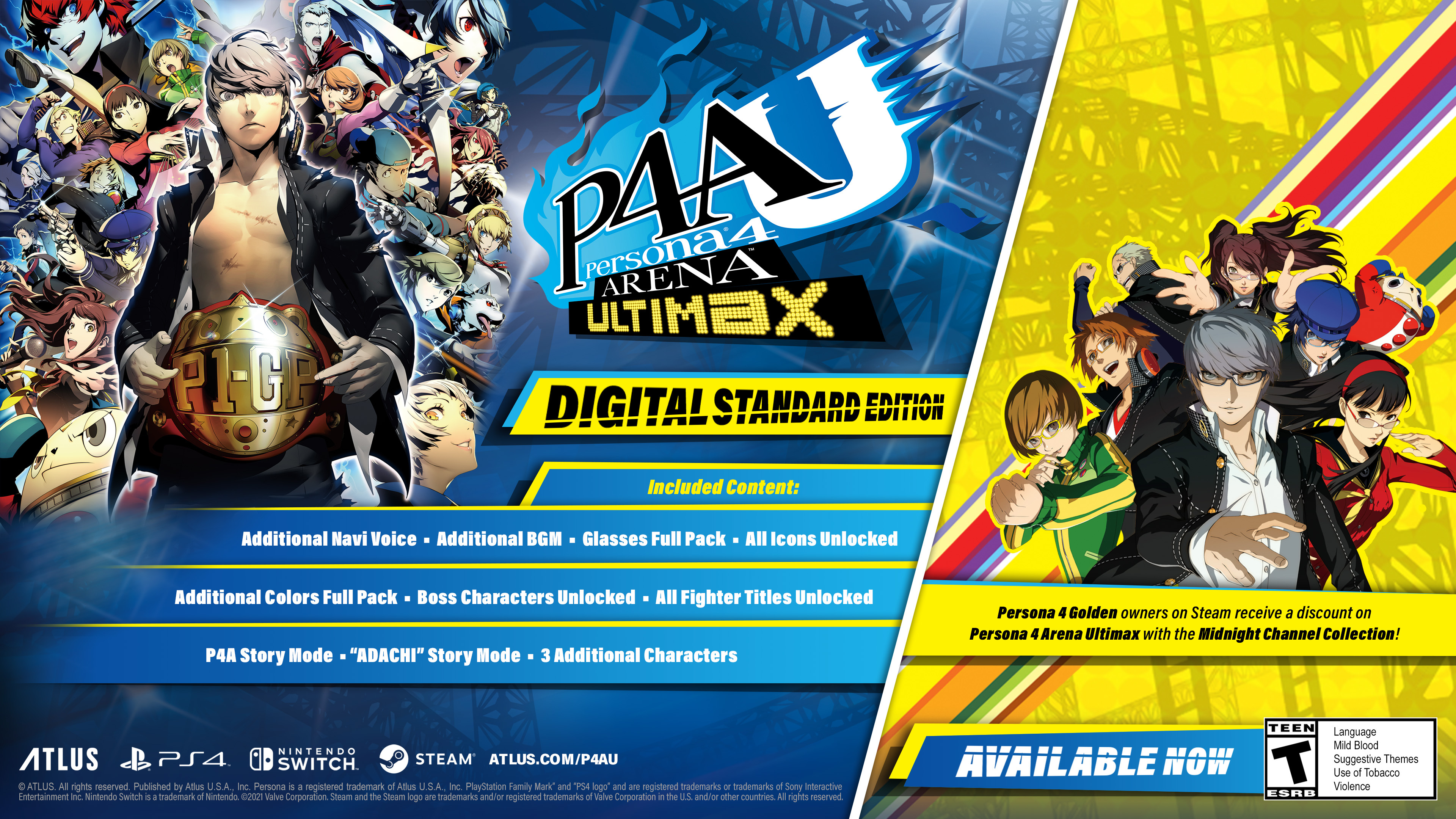 Grab the Midnight Channel Collection and add both Persona 4 Arena Ultimax a...