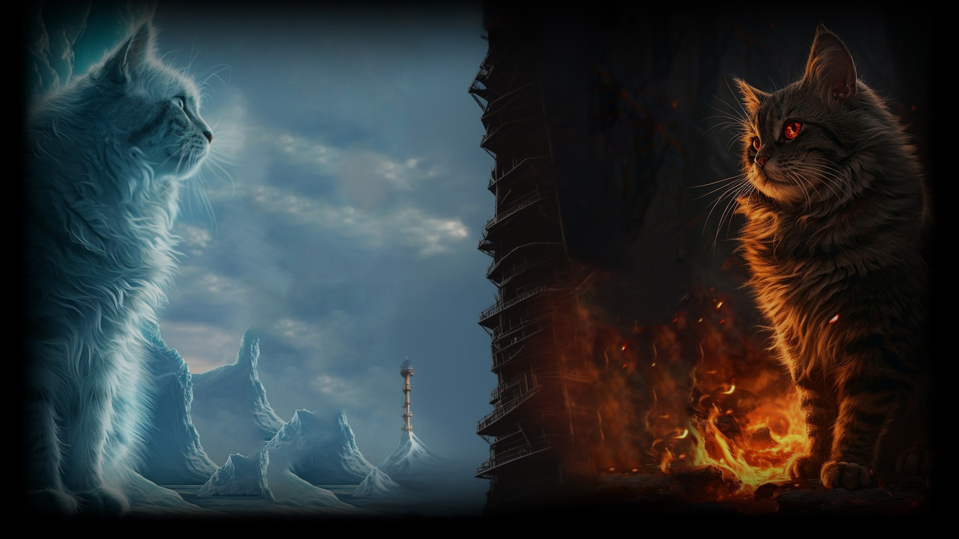 Cute Hell & Heaven Cats