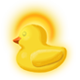 Placid plastic duck