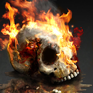 Zombie Driver Burning Skull
