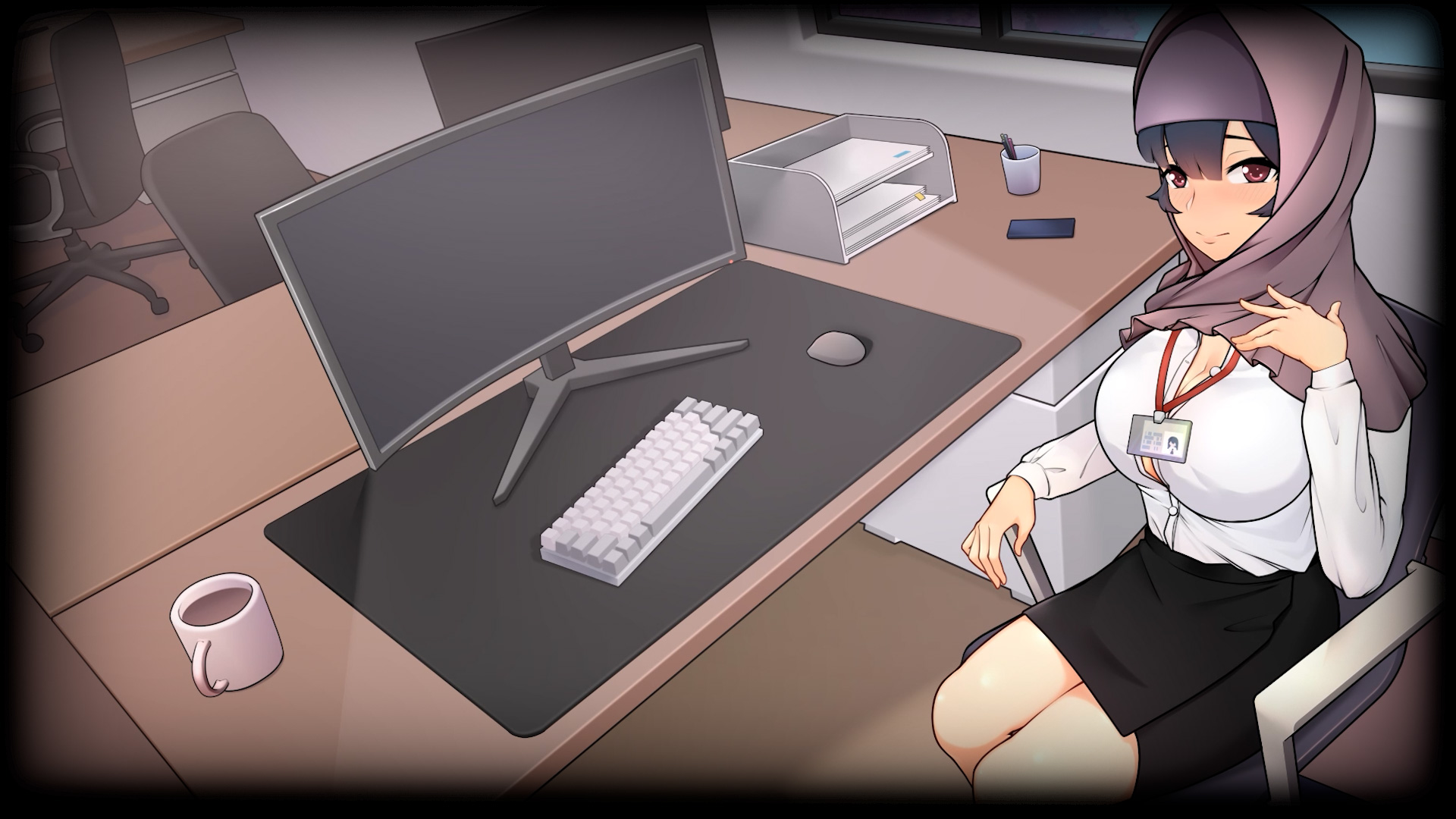 Areesha at the desk