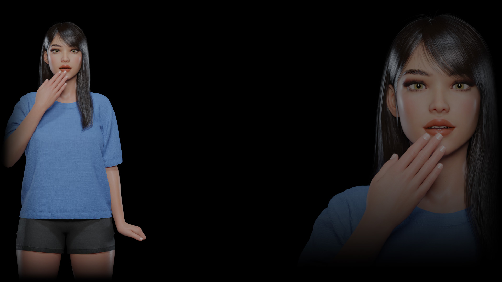Surprised Hana Background