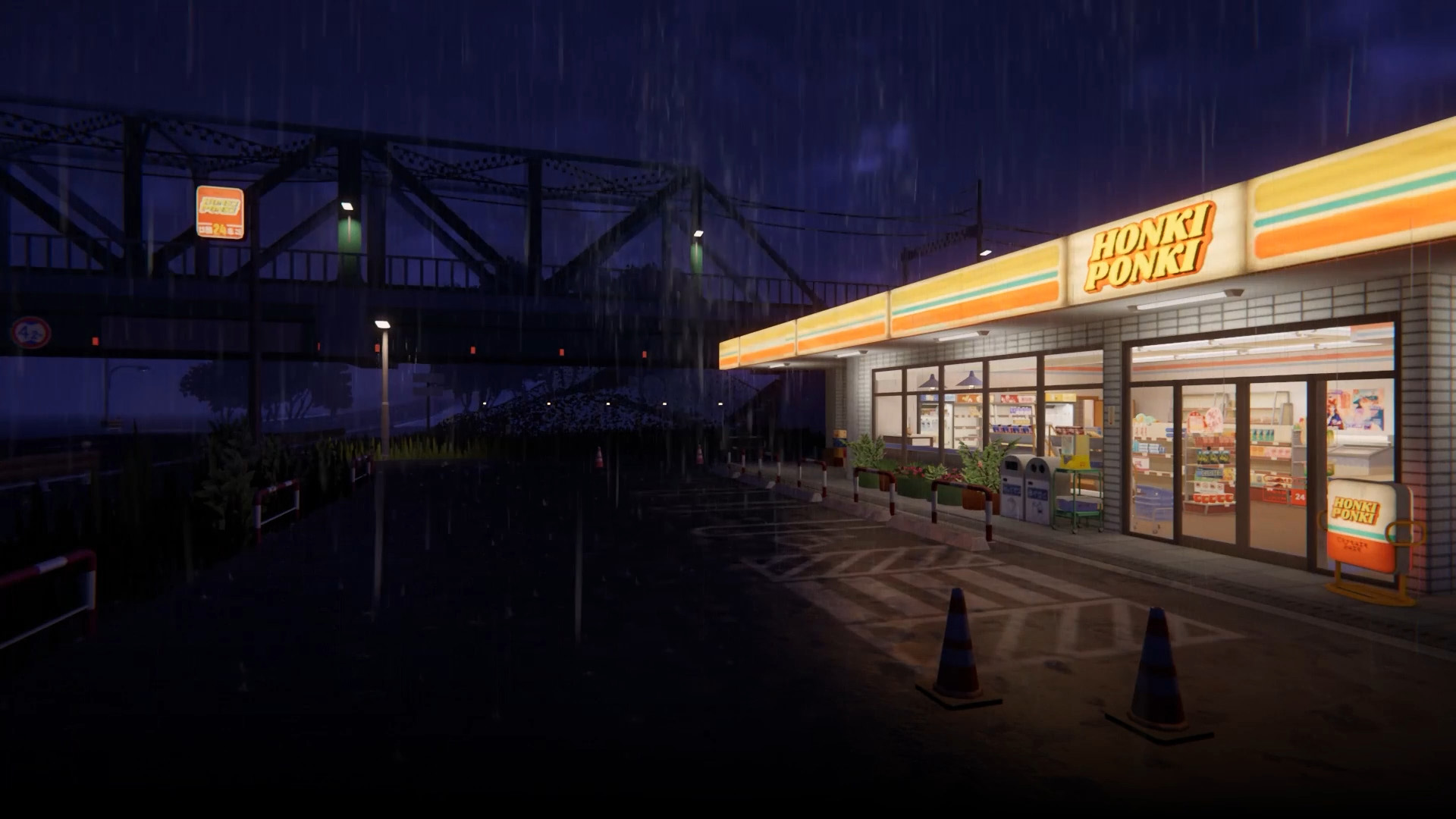 Outside: Passing Trains, Falling Rain