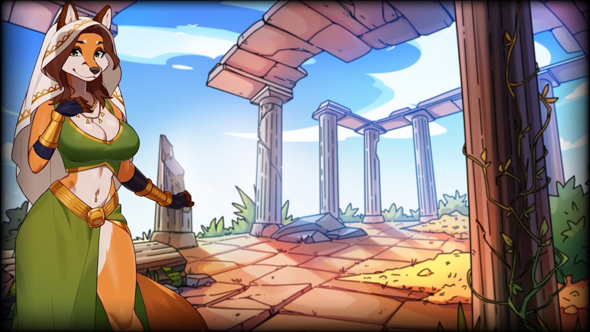 Elsa in Greek Temple
