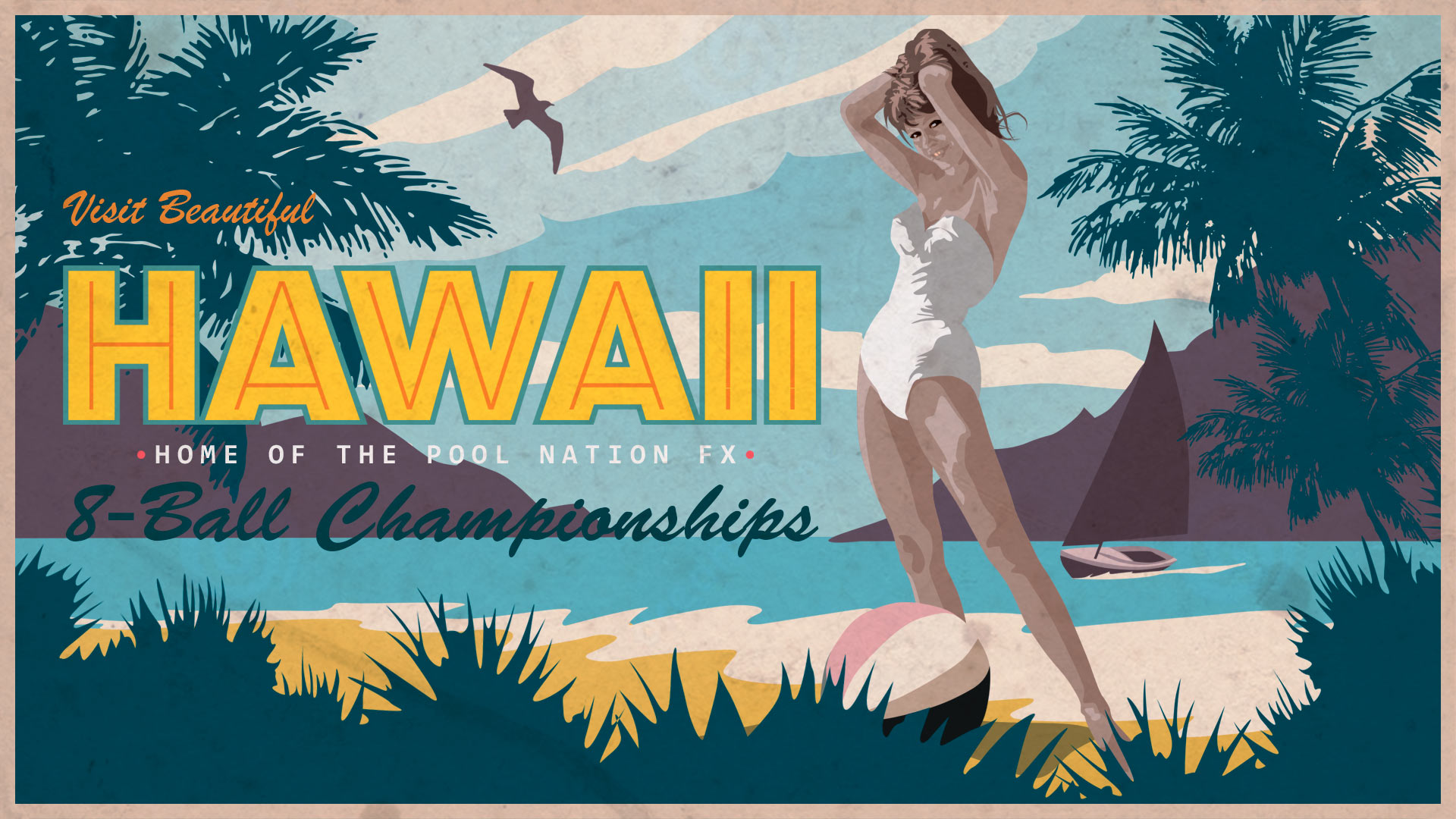 Aloha Hawaii from Pool Nation FX - Series 1 - Card 1 of 6.