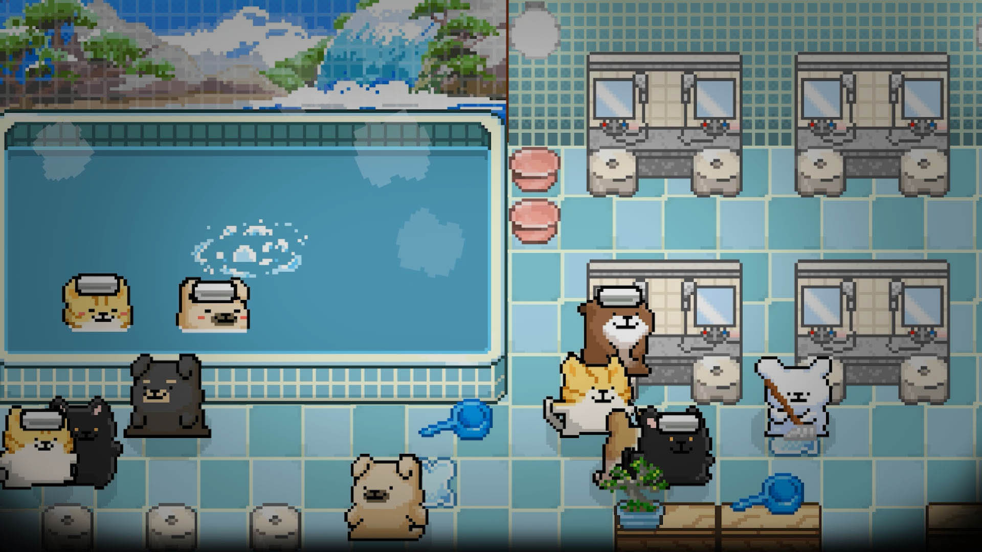 Blue-Tiled onsen