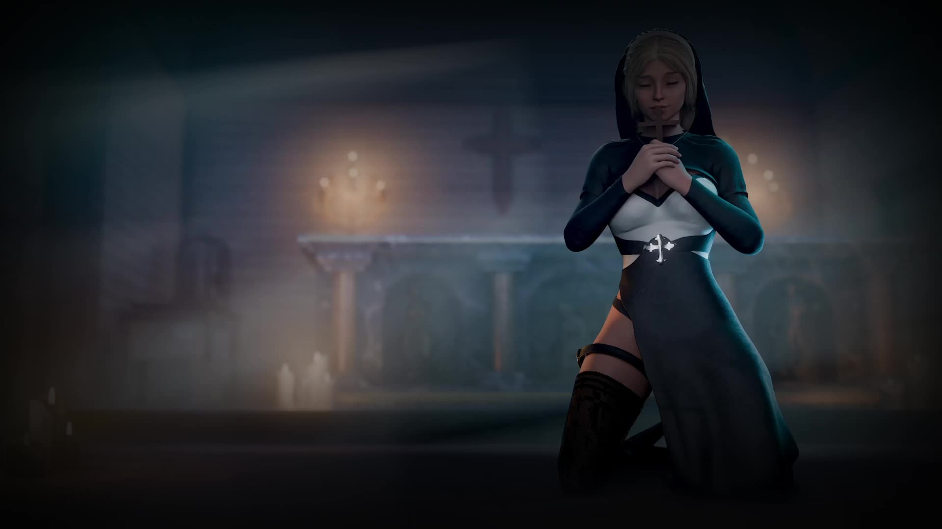 Nun Animated Back