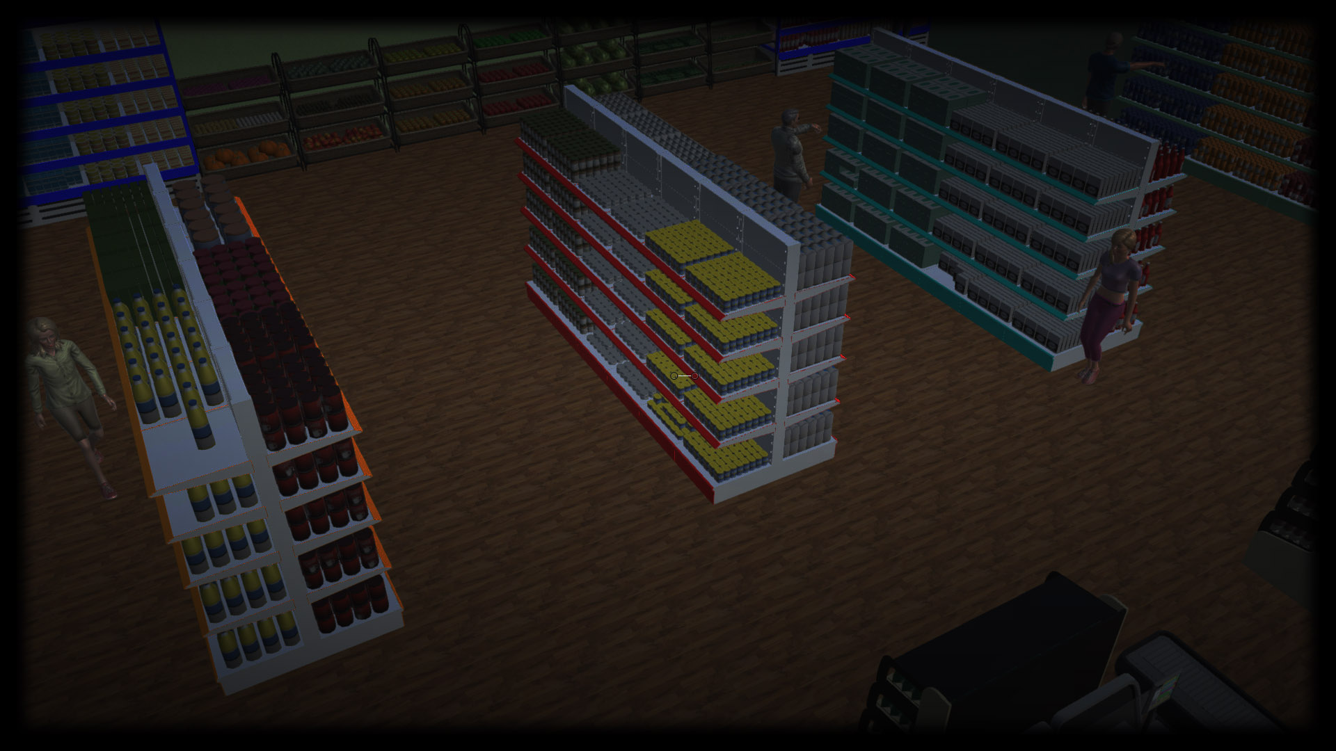Grocery store shelves