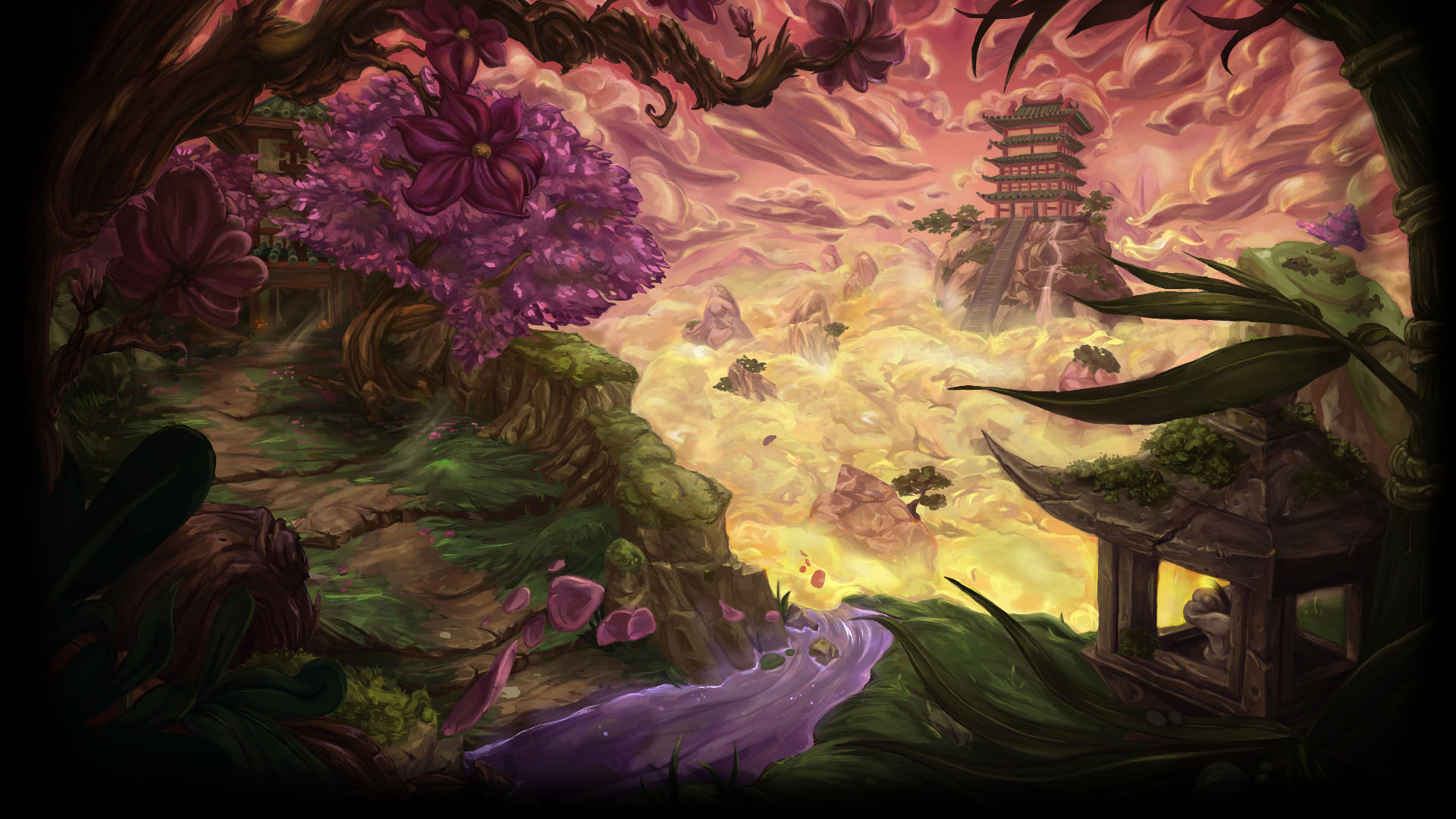 Jade Temple Background