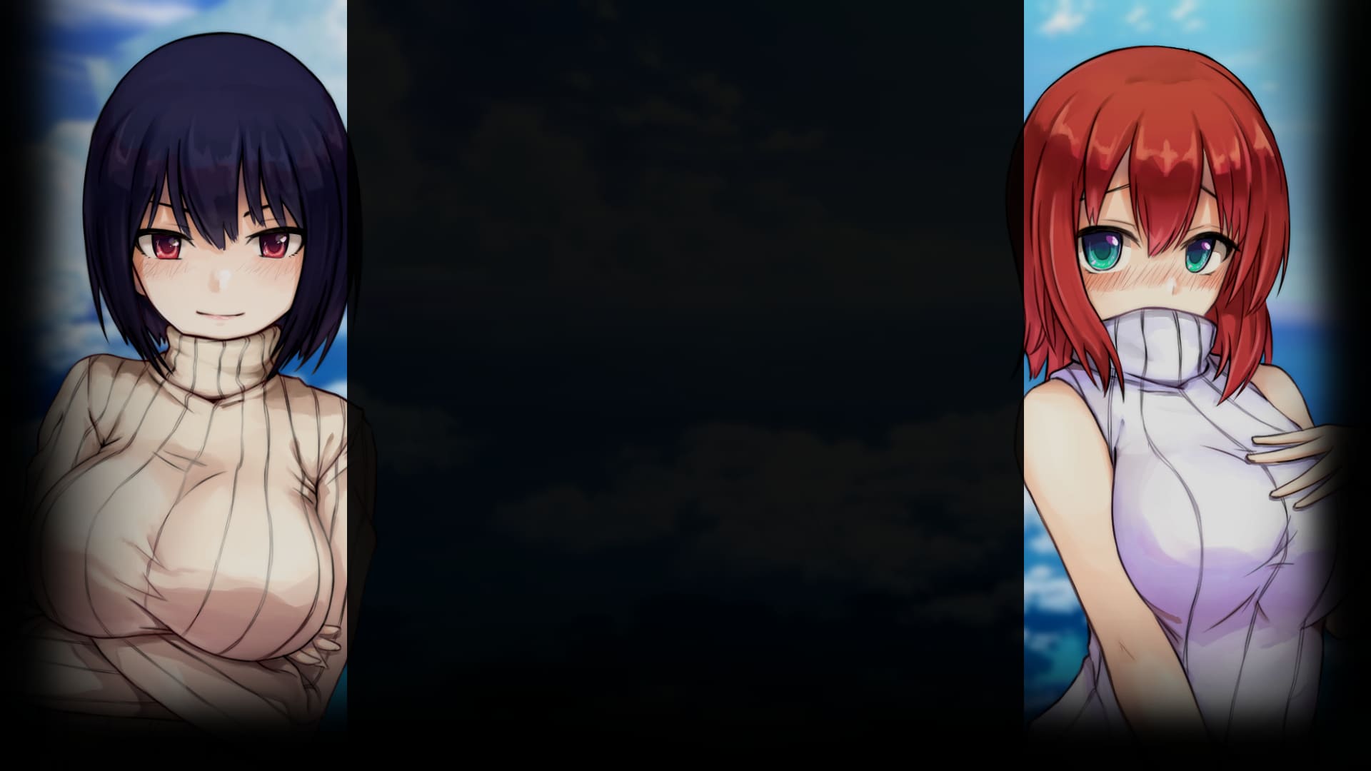 Two Sisters - Redhead and Brunette