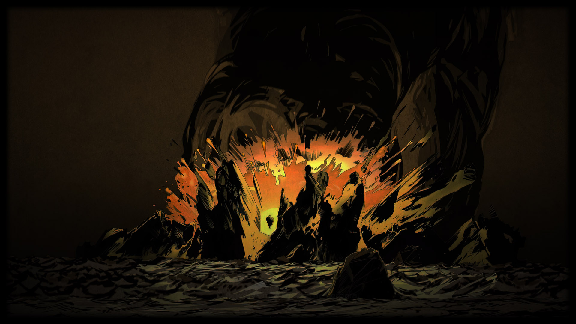 A bright burst of fire