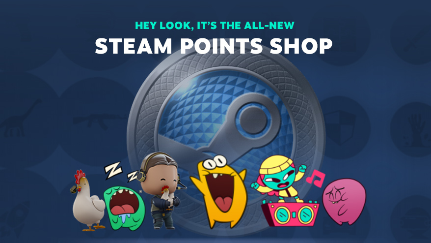 Get points for shopping on Steam or by contributing to the Steam Community. Use your points to customize your Steam presence or award fellow members of the community.
